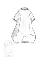 Rundholz - Ballonförmiges modal seiden ela jersey kleid - 1251700901