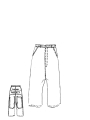 Rundholz DIP - Handbemalte gerade weite denim hose - 1252030115
