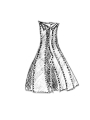 Rundholz DIP - Wadenlanges denim kleid - 1252030902