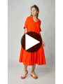 Rundholz DIP - Ausgestelltes thin french terry kleid - 1252280908