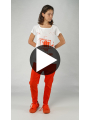 Rundholz DIP - Schmales baumwoll jersey t-shirt mit platziertem druck - 1252300501