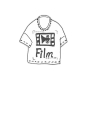 Rundholz DIP - Lockeres baumwoll jersey t-shirt mit platziertem druck - 1252300506