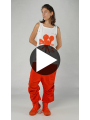 Rundholz DIP - Straight narrow cotton jersey top with placed print - 1252300805