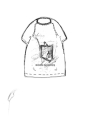 Rundholz DIP - Knielanges baumwoll jersey kleid mit platziertem druck - 1252300904