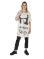 Rundholz DIP - Kurzes baumwoll jersey kleid mit platziertem druck - 1252300907