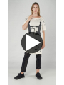 Rundholz DIP - Kurzes baumwoll jersey kleid mit platziertem druck - 1252300907