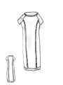Rundholz DIP - Knielanges rippenjersey kleid - 1252340903