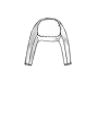 Rundholz DIP - Schmaler waschbär strick bolero - 1252401604