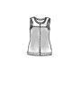 Rundholz DIP - Gerades schmales baumwoll crepe jersey top - 1252520801