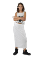 Rundholz DIP - Schmaler baumwoll crepe jersey cupro rock - 1252560303