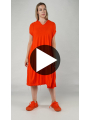 Rundholz DIP - Knielanges baumwoll crepe jersey cupro kleid - 1252560901