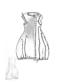Rundholz DIP - Ballonförmiges baumwoll crepe jersey cupro kleid - 1252560910