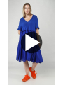 Rundholz DIP - Ausgestelltes baumwoll crepe jersey cupro kleid - 1252560913