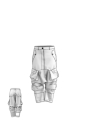 Rundholz DIP - Lockere baumwoll twill stretch hose - 1252600101
