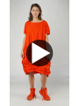 Rundholz DIP - Ballonförmiges baumwoll twill stretch kleid - 1252600911