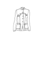 Rundholz DIP - Taillierte baumwoll twill stretch jacke - 1252601114