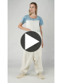 Rundholz DIP - Hüftlanges indigo jersey t-shirt - 1252620502