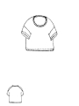 Rundholz DIP - Kastenförmiges Indigo Jersey T-shirt - 1252620508
