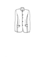 Rundholz DIP - Gerade schmale baumwoll jersey jacke - 1252641101