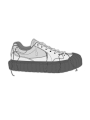 Rundholz DIP - Leder cotton twill stretch halbschuhe mit hängenden fäden - 1252985251