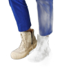 Rundholz DIP - Leder cotton twill stretch ankle boots mit hängenden fäden - 1252985253