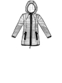 Rundholz Black Label - Veste droite étroite en nylon matelassé - 1253211102