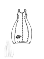 Rundholz Black Label - Ballonförmiges leinen kleid mit druck - 1253240902