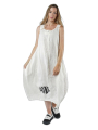 Rundholz Black Label - Ballonförmiges leinen kleid mit druck - 1253240902