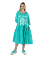 Rundholz Black Label - Ausgestelltes french terry kleid mit platziertem druck - 1253290910