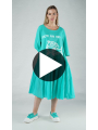 Rundholz Black Label - Ausgestelltes french terry kleid mit platziertem druck - 1253290910