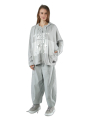 Rundholz Black Label - Hüftlange french terry jacke mit platziertem druck - 1253291103