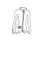 Rundholz Black Label - Schmale french terry jacke mit platziertem druck - 1253291112