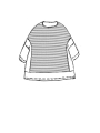 Rundholz Black Label - Oversize papercotton jersey t-shirt mit streifendruck - 1253370508