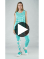Rundholz Black Label - Hip-length papercotton jersey top with stripe print - 1253370804
