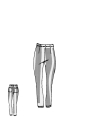 Rundholz Black Label - Schmale baumwolltwill stretch hose mit streifendruck - 1253390109