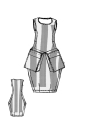 Rundholz Black Label - Ballonförmiges baumwolltwill stretch kleid mit streifendruck - 1253390906