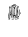 Rundholz Black Label - Taillierte baumwolltwill stretch jacke mit streifendruck - 1253391101