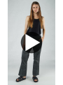 Rundholz Black Label - Boot cut cotton stretch pants with print - 1253490106