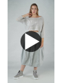 Rundholz Black Label - Short linen knit sweater with pigment print - 1253500702