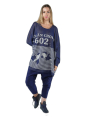 Rundholz Black Label - Gerade weite baumwoll nylon stricktunika - 1253587003