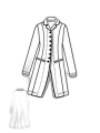 Bois rond Black Label - Manteau droit étroit cottonshape - 1253631211