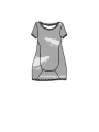 Rundholz Black Label - T-shirt en slubjersey à longueur de hanches avec partie froncée - 1253640504