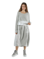 Rundholz Black Label - Kurzer leinen strick pullover mit platziertem druck - 1253720703