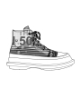 Rundholz Black Label - Tyvek ankle boots mit druck - 1253985252