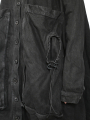 Rundholz DIP - langer ausgestellter Denim-Mantel - Black Coated Jeans - 2242031204