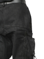 Rundholz DIP - Cargo Jeans Hose mit tiefem Schritt - Black Coated Jeans - 2242030102