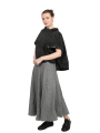 Rundholz DIP - flared velvet T-shirt - Coal Cloud - 2242160601