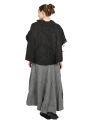 Rundholz DIP - flared velvet T-shirt - Coal Cloud - 2242160601