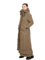 Rundholz - gerader schmaler Grobstrick-Mantel - Camel Melange - 2241251201