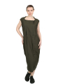Rundholz Black Label - banana-shaped cotton twill stretch dress - Jungle - 2243390917